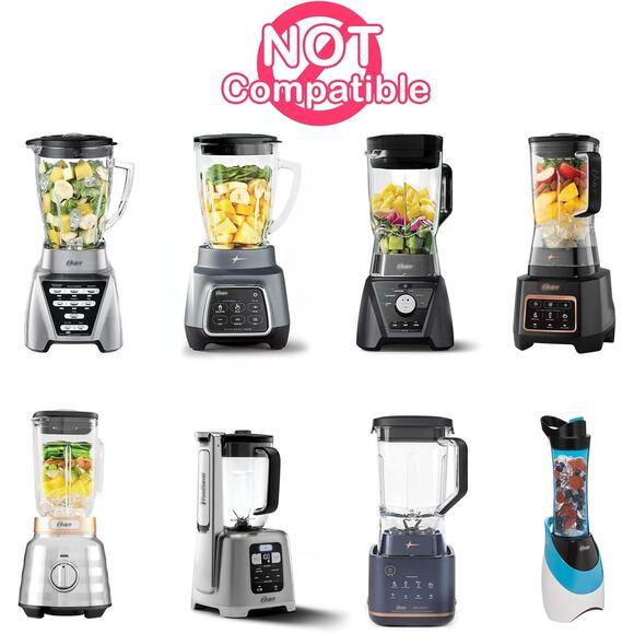 Oster Blender Glass Jar 6-Cup Replacement with Blade Base & Gaskets Fits Classic - Picture 5 of 7